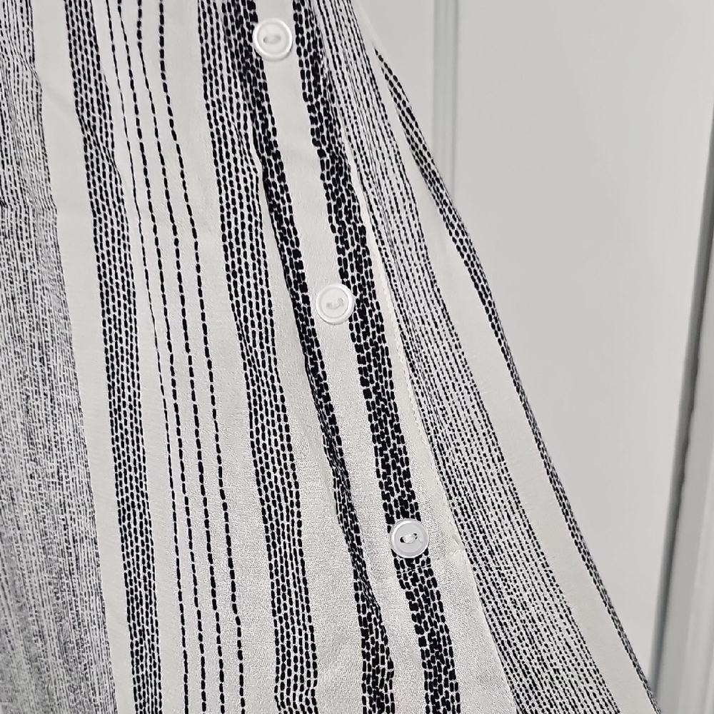 Dance & Marvel White Silver Spaghetti Strap Sundress Maxi - Picture 2 of 4